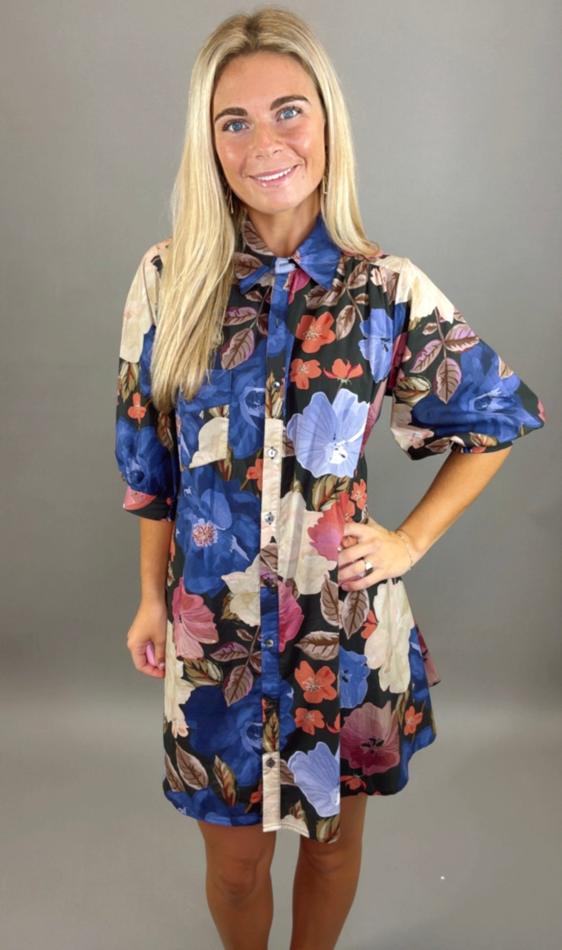 Bloom Boldly Shirt Dress