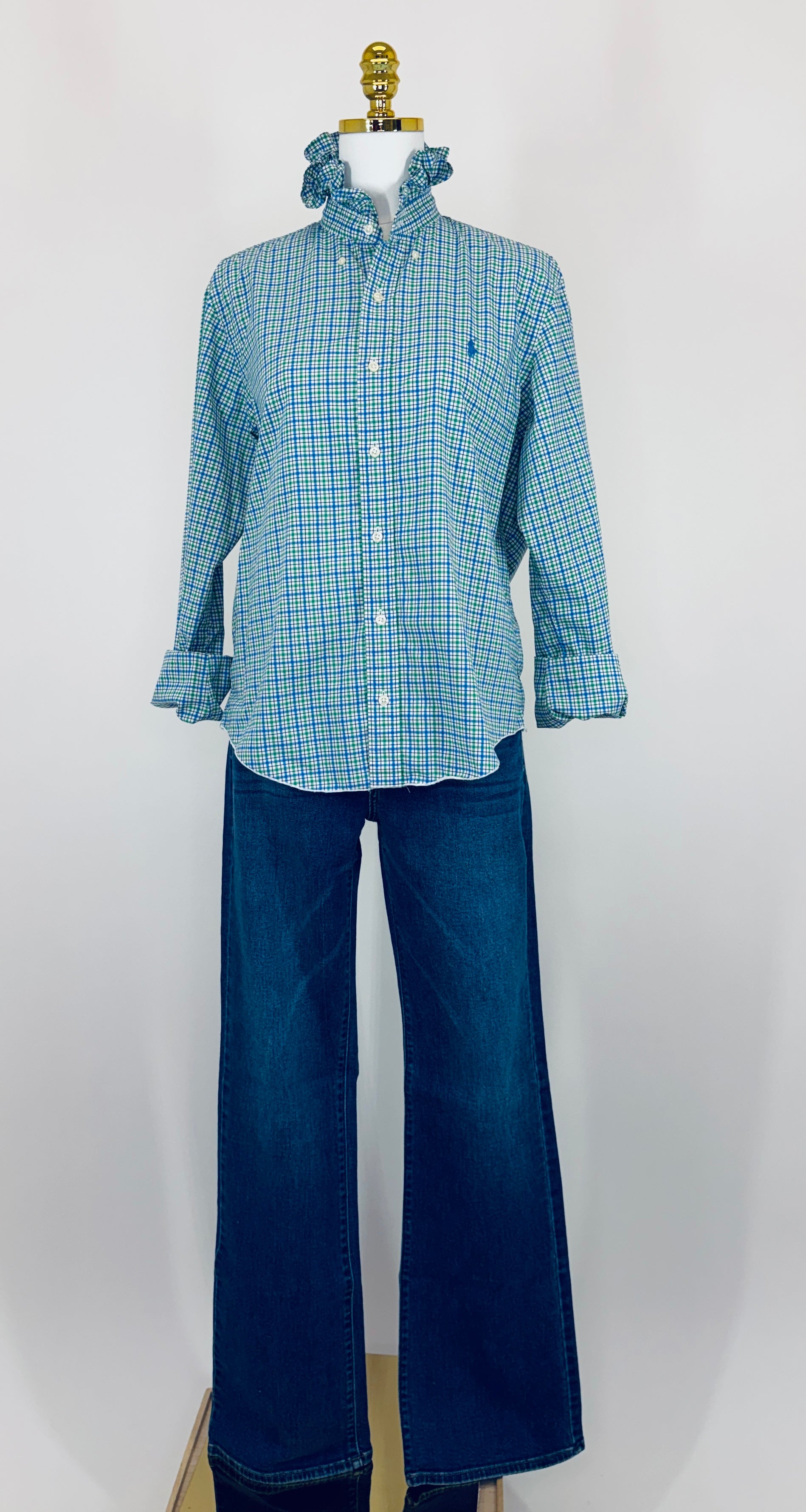Second Story Shirt (Polo/GreenBlBlk/M)