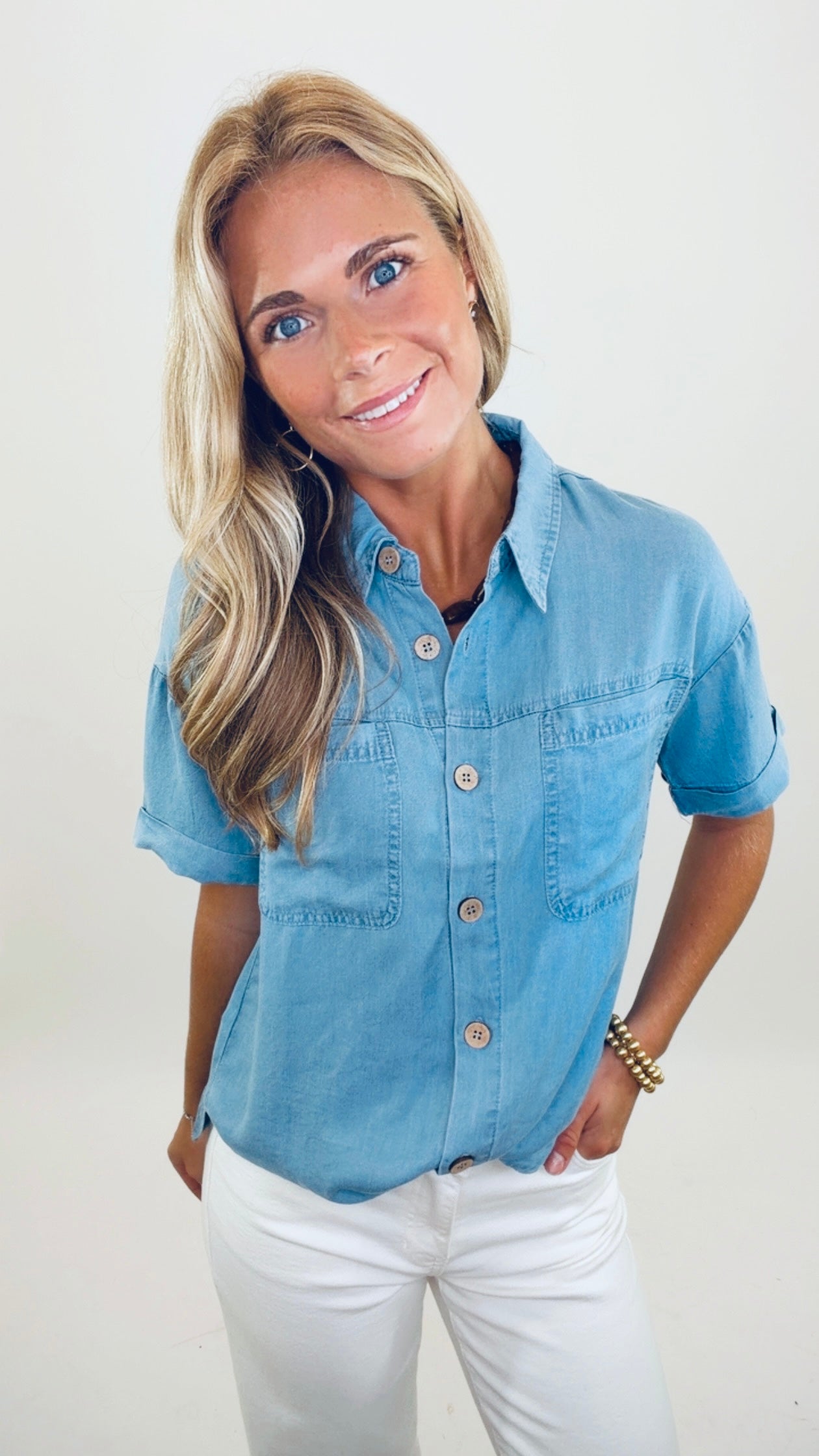 Chambray All Day Top