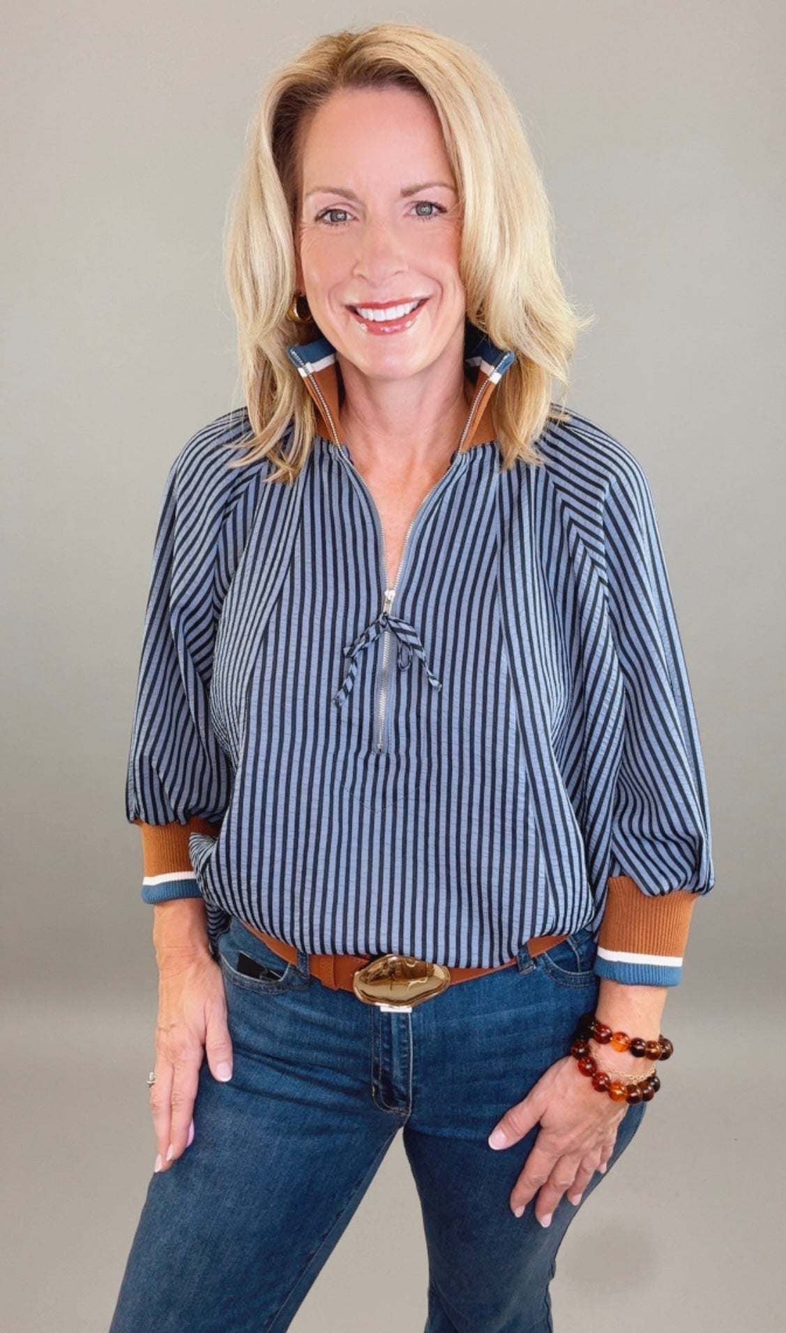 Striped Horizon Top (navy)