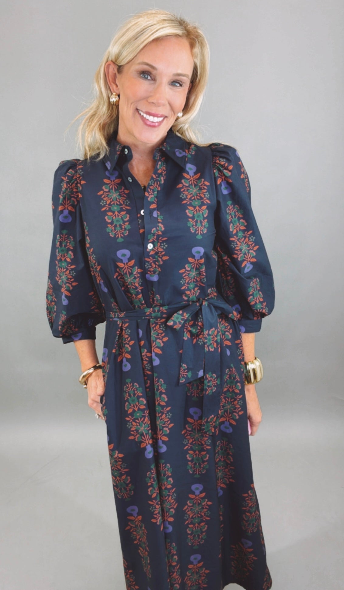 Storyline Midi Dress (navy)