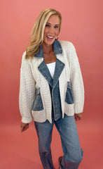 Denim Remix Cardigan