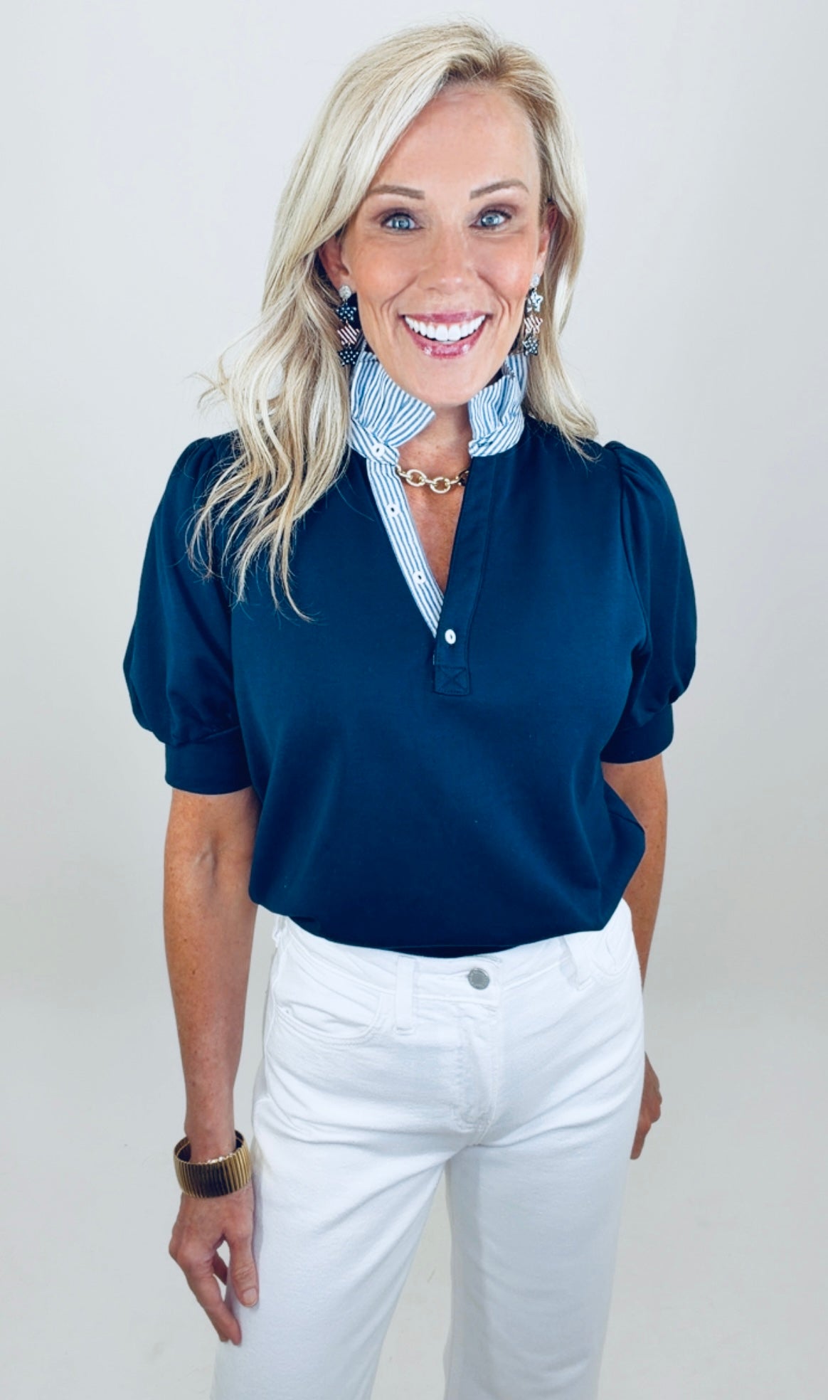 Prep Talk Top (navy)