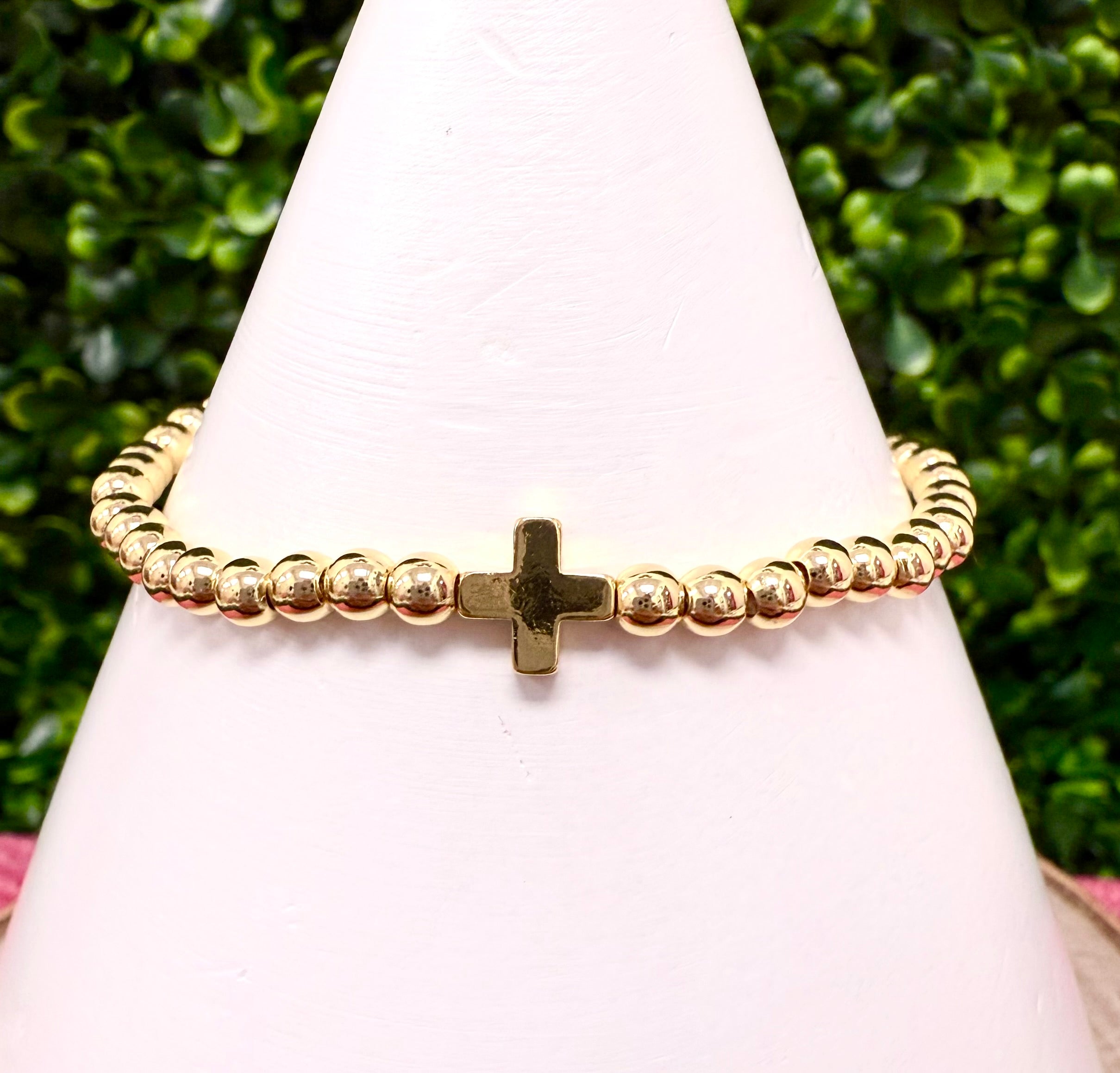 Gold Cross Bracelet (WR)