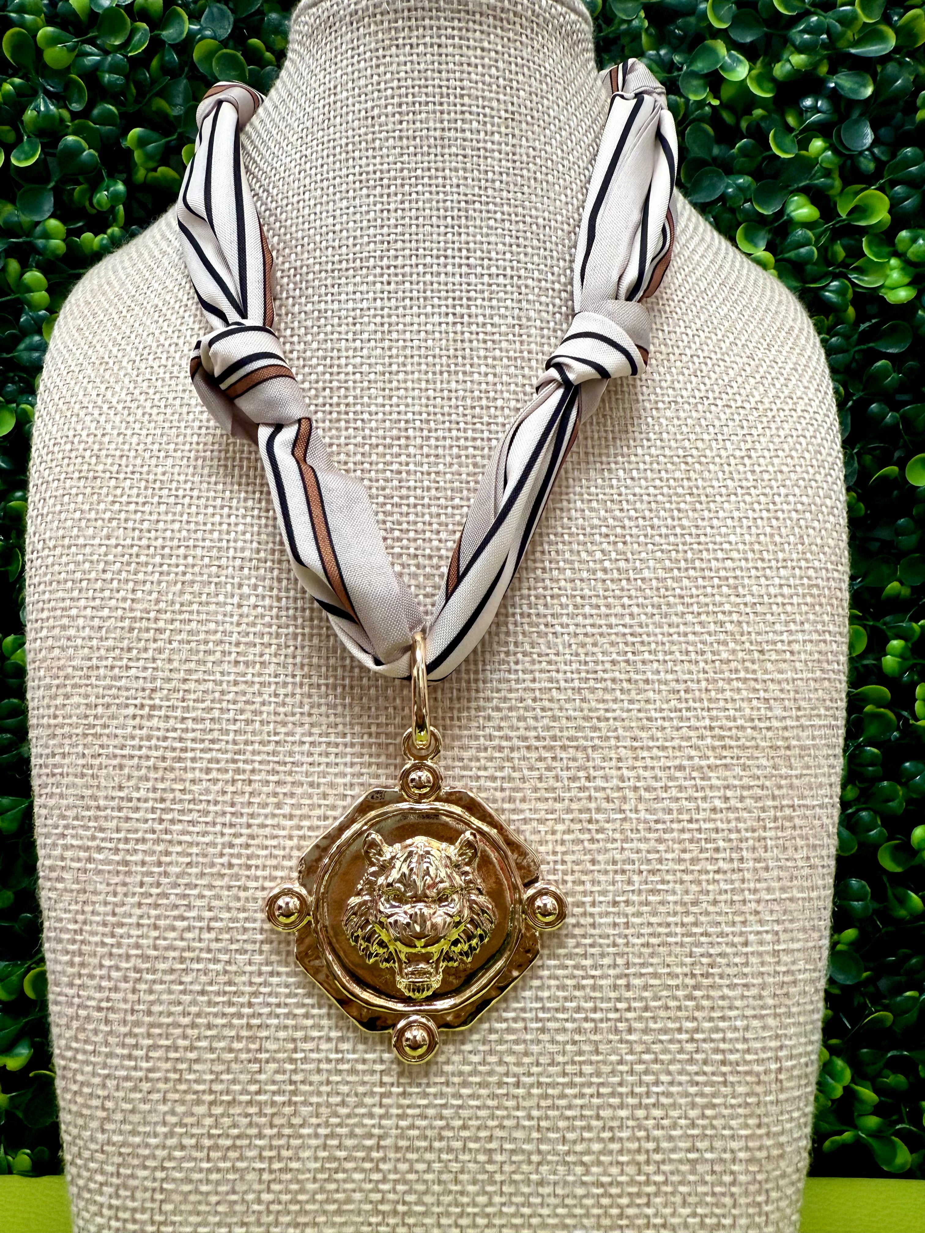 Tiger Time Scarf Necklace