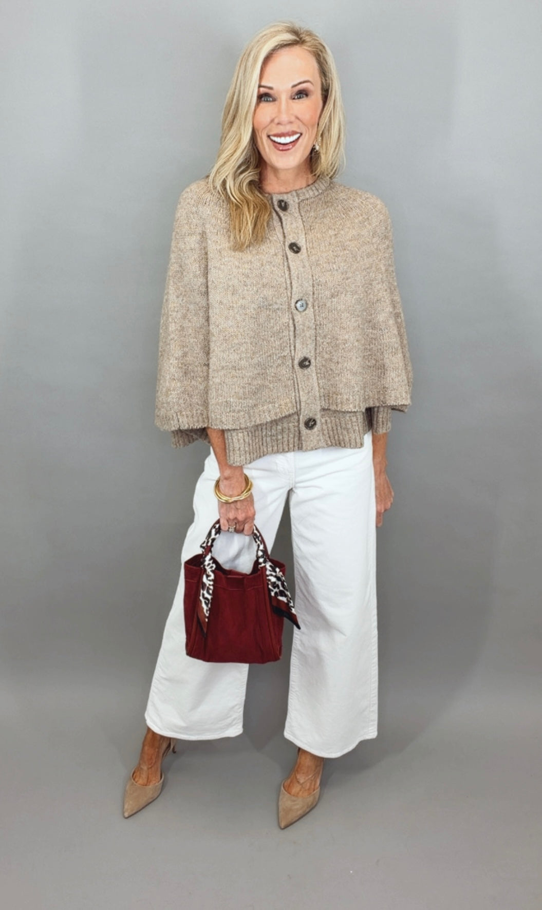 Cape Escape Cardigan (taupe)