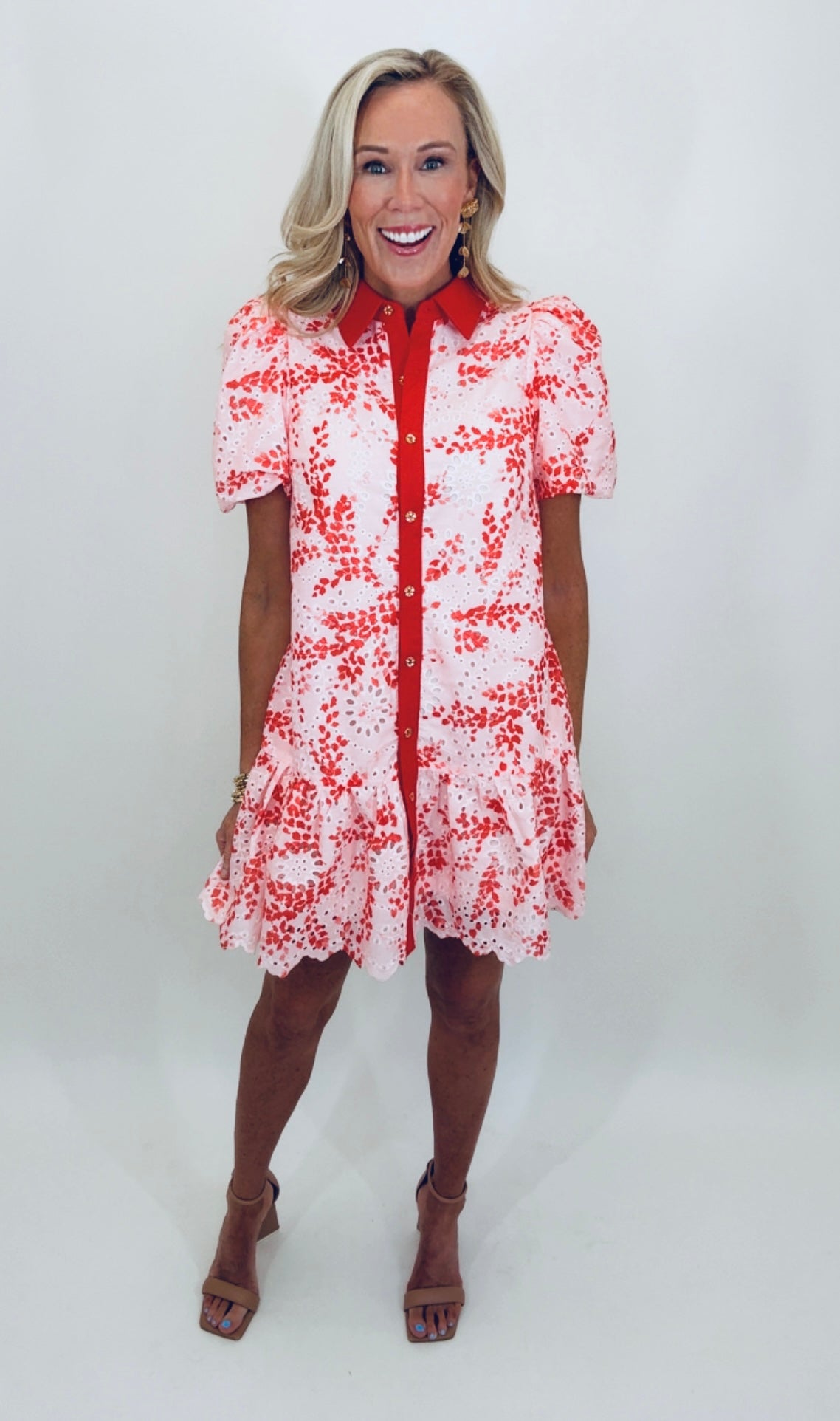 Prim & Playful Dress (red)