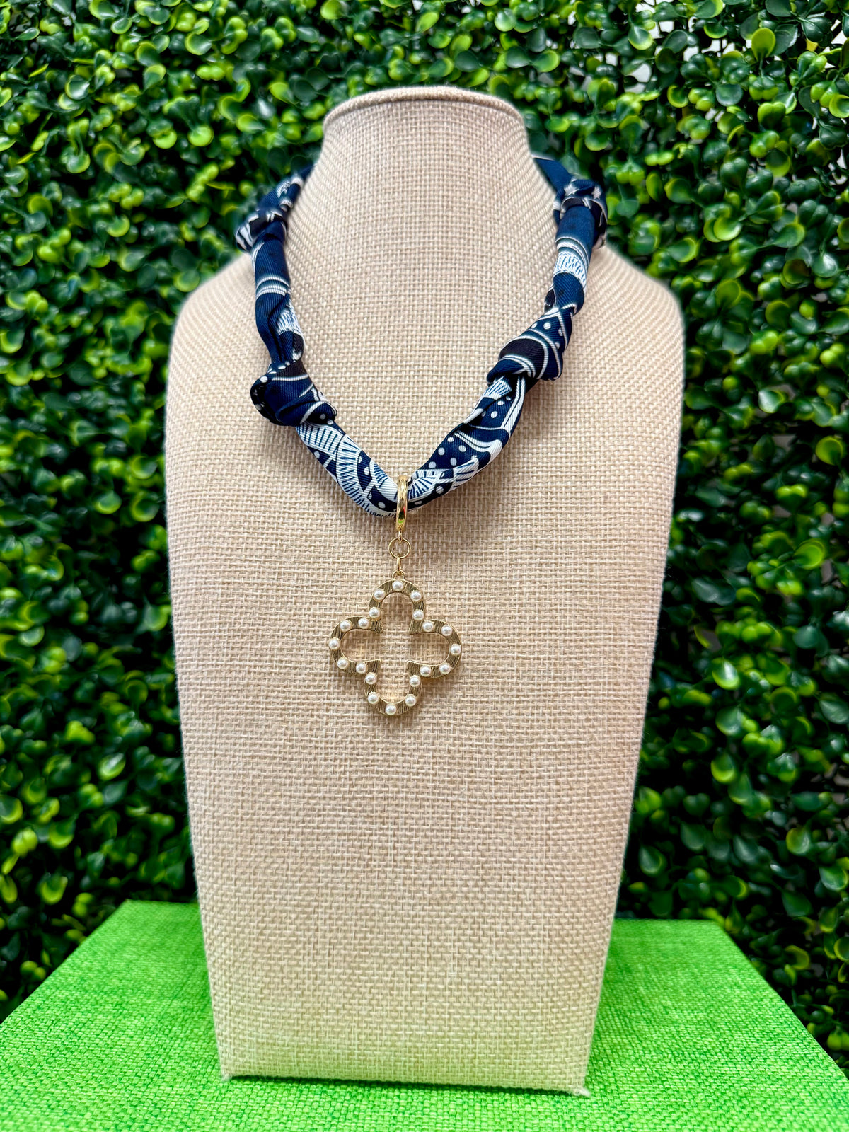 Clover Luxe Scarf Necklace