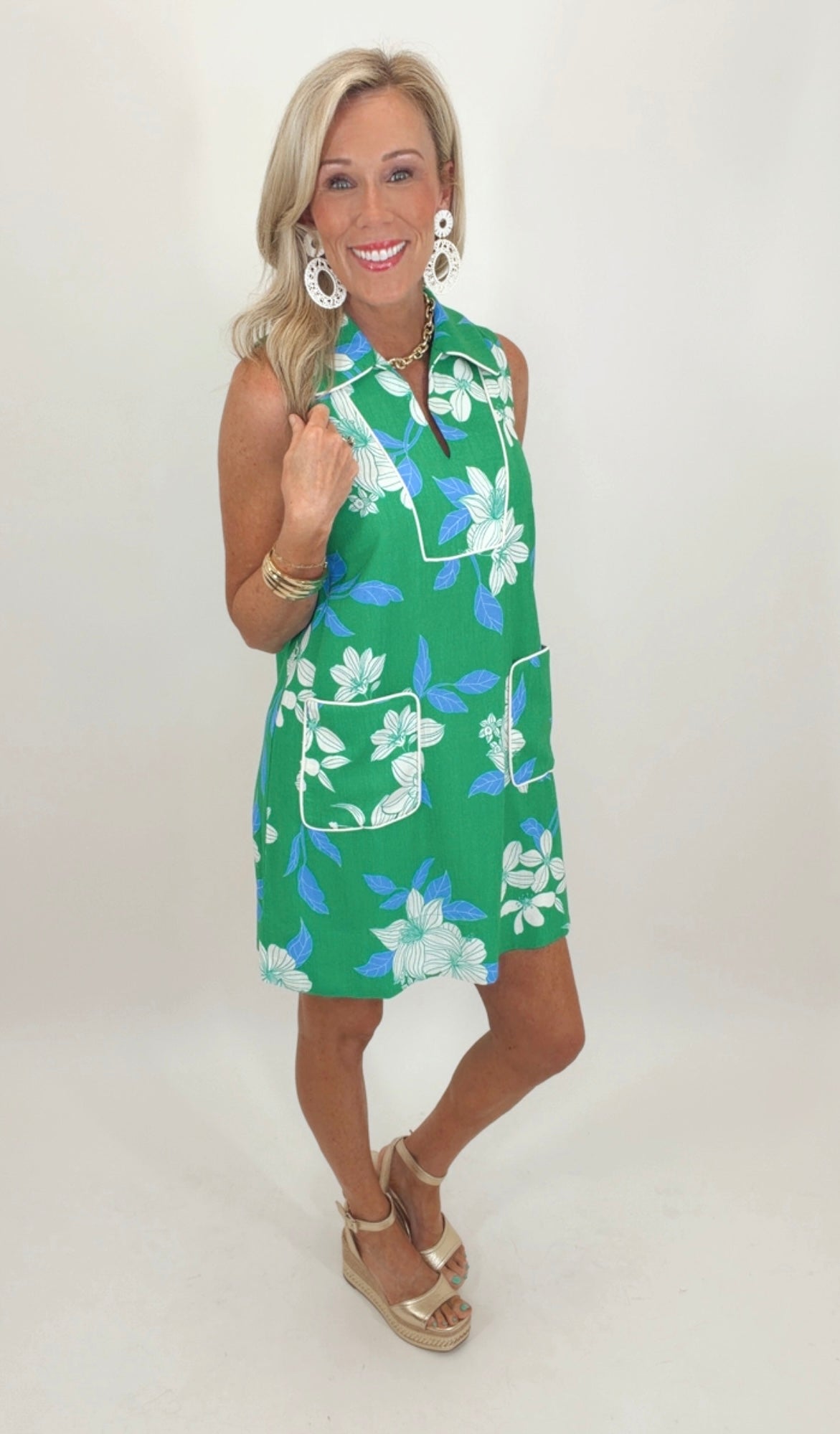 Social Hour Dress (green)