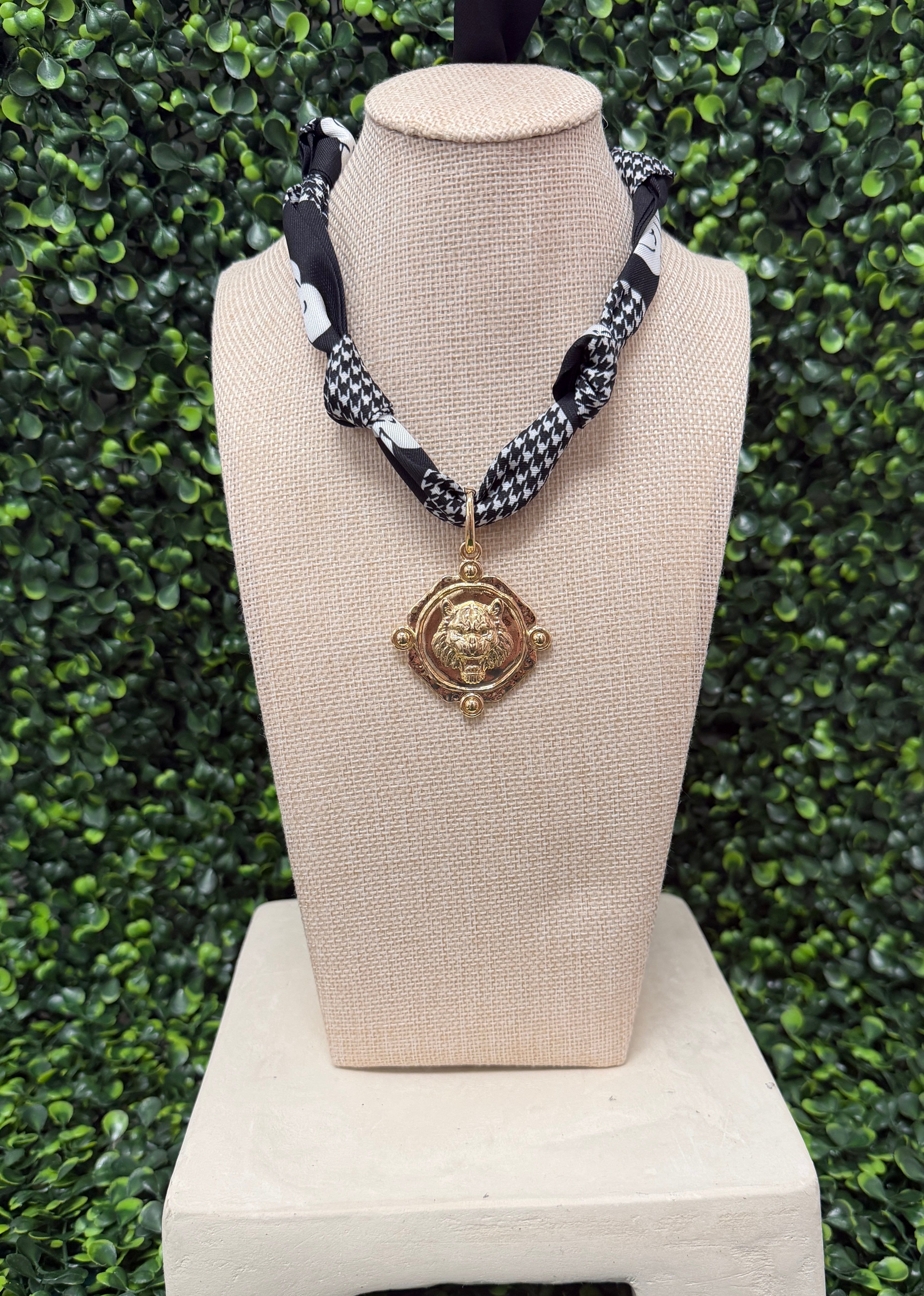 Tiger Time Scarf Necklace