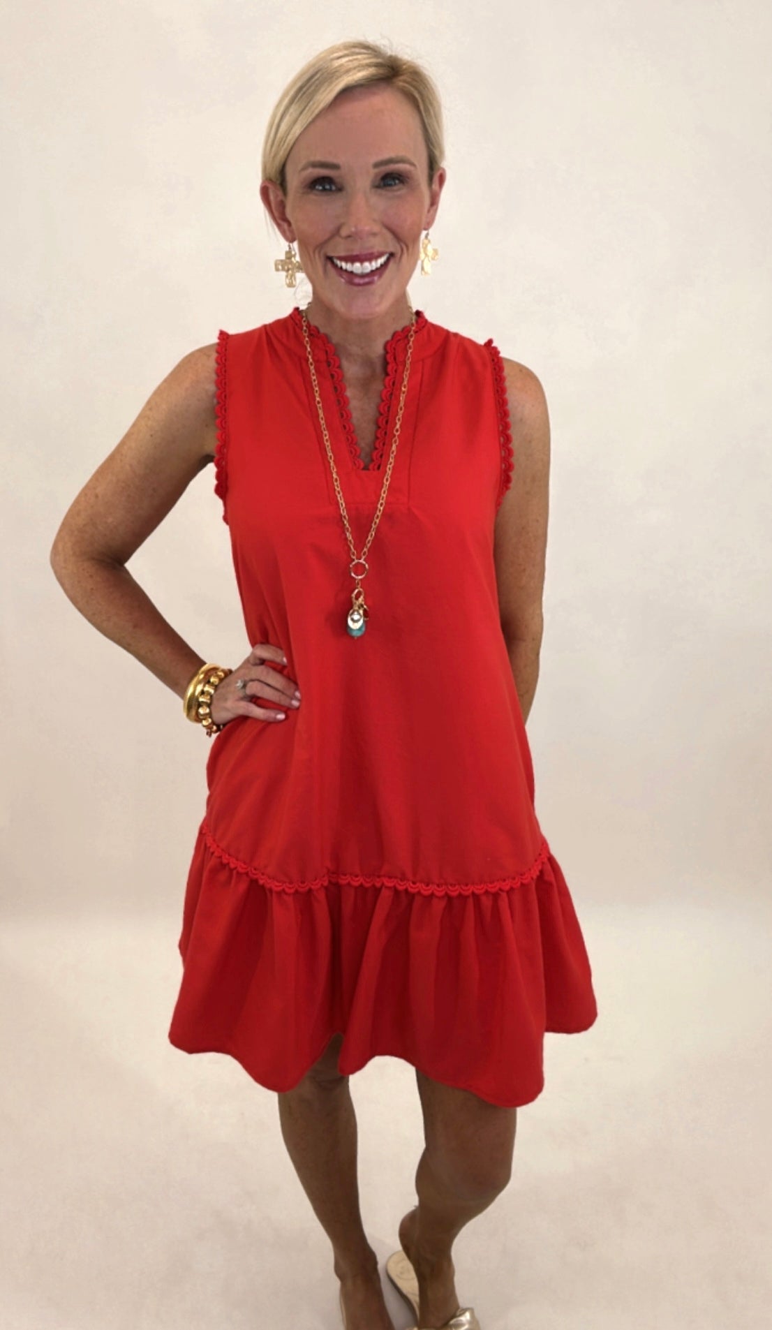 Cleo Dress (red)
