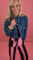 Crop Denim Jacket (med denim)