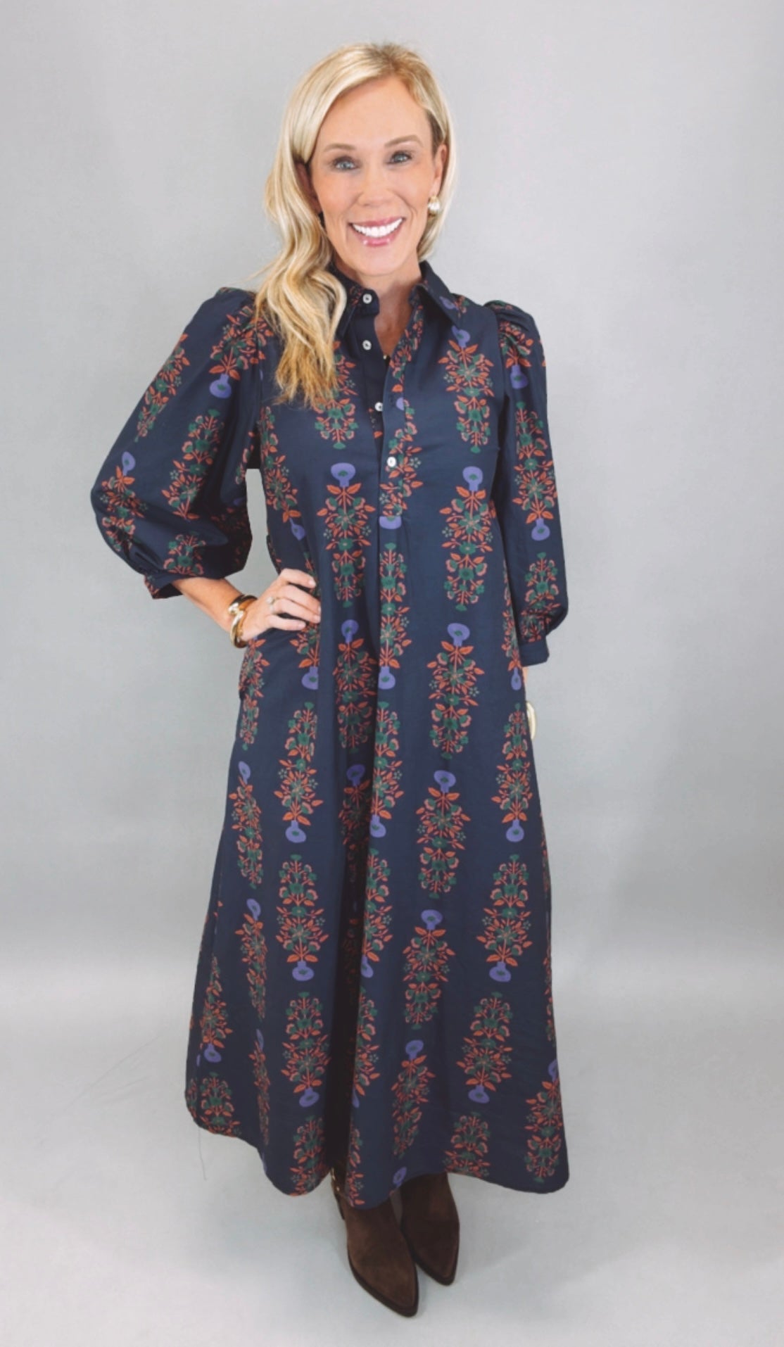 Storyline Midi Dress (navy)