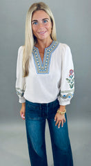 Canyon Bloom Top (ecru)
