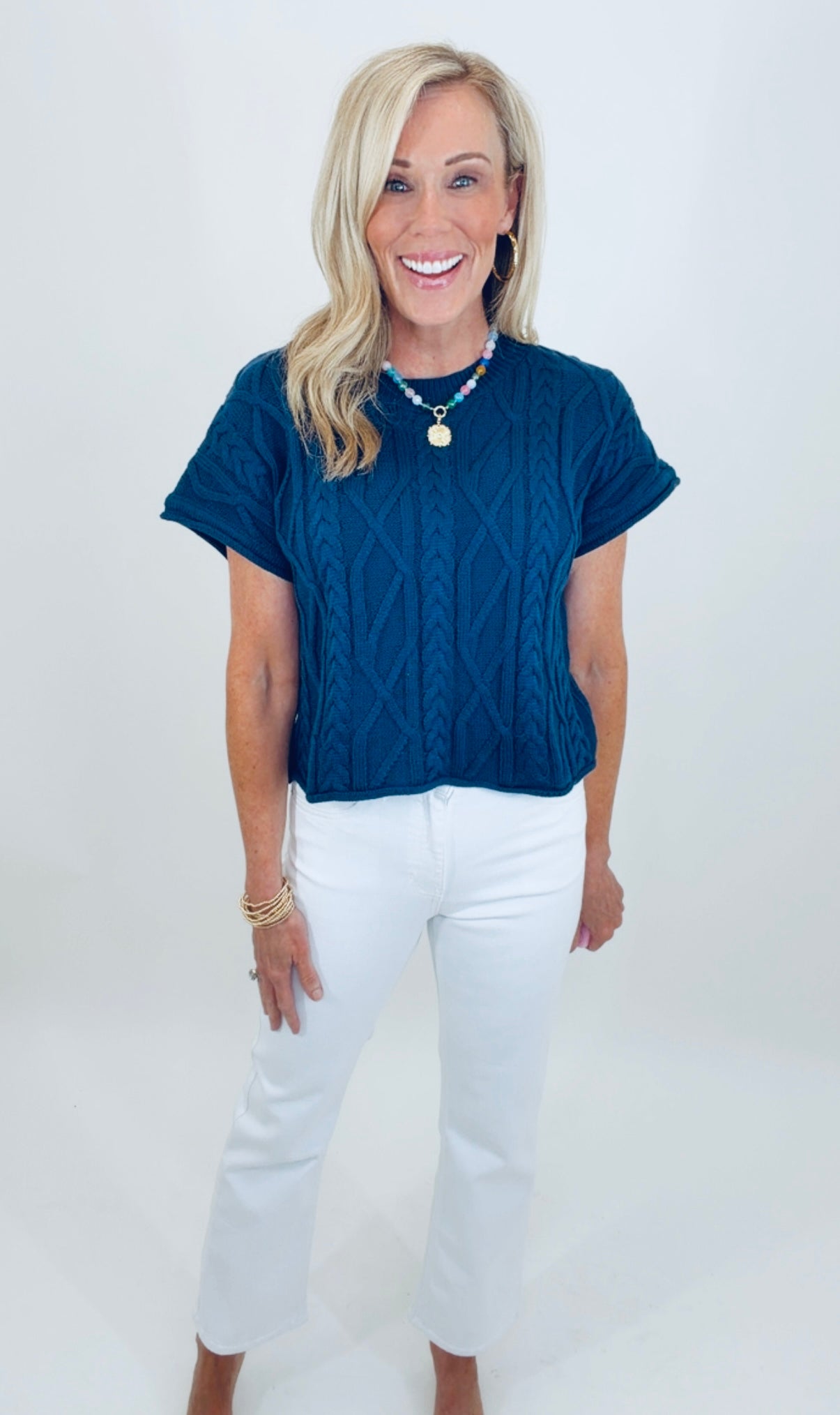 Casual Crush Cable Knit (navy)