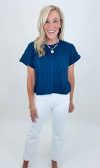 Casual Crush Cable Knit (navy)