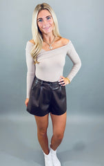 Off the Shoulder Chic Top (khaki)