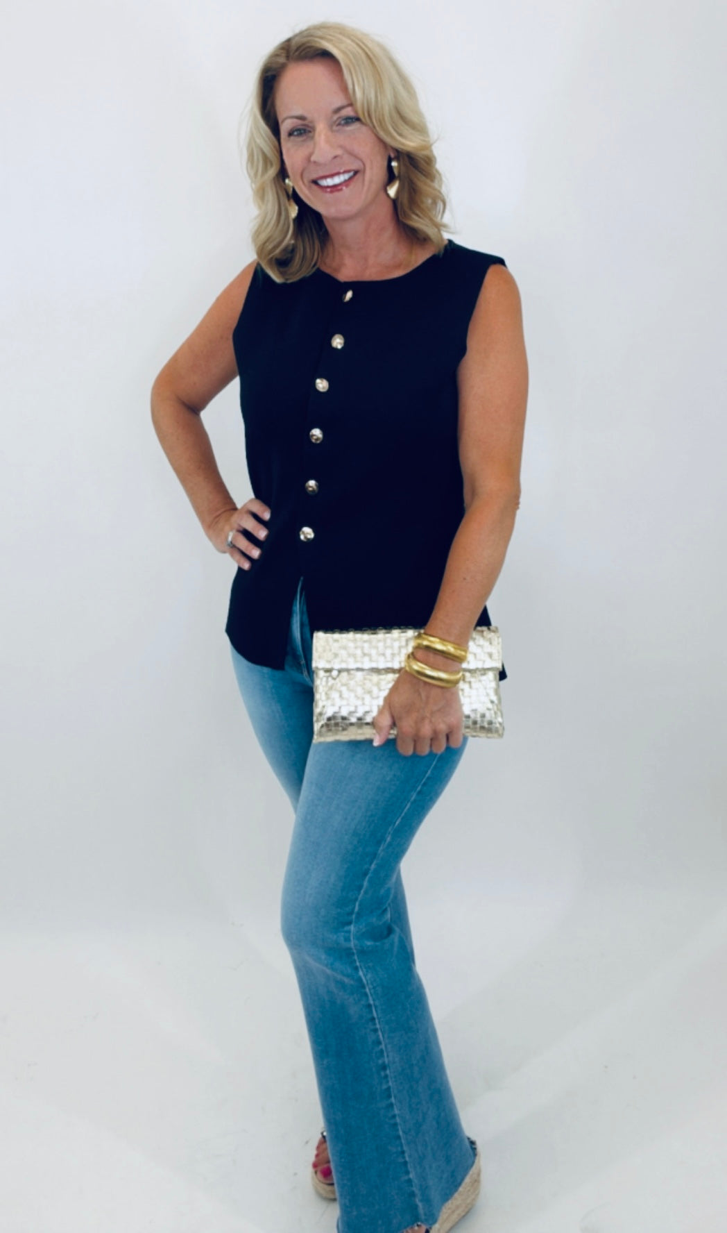 Uptown Button Vest (black)