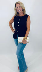 Uptown Button Vest (black)