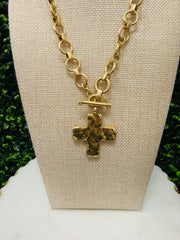 Toggle Cross Necklace