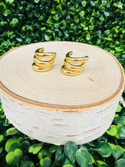 Stacked Shine Hoop Earring