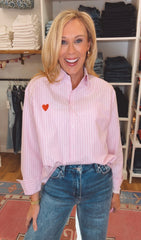 Heartbreaker Stripe Shirt (pink)