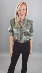 Radiant Ruffle Top (olive)