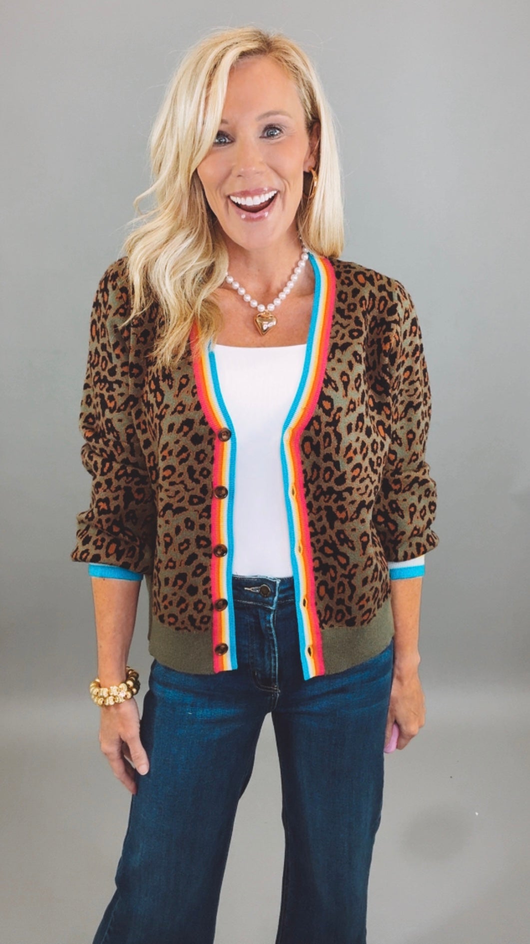 Wild Rainbow Cardigan (olive)