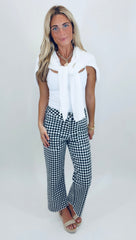 High Rise Utility Jean (black gingham)