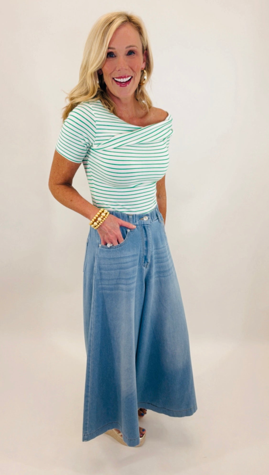 The Denim Culotte (lt denim)
