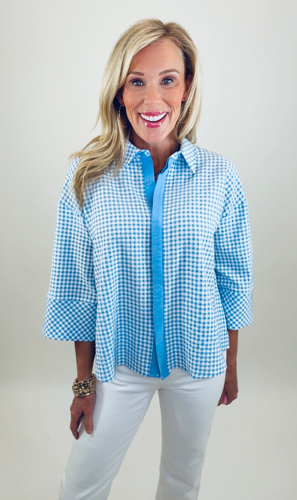 Just Right Button-Up (blue)