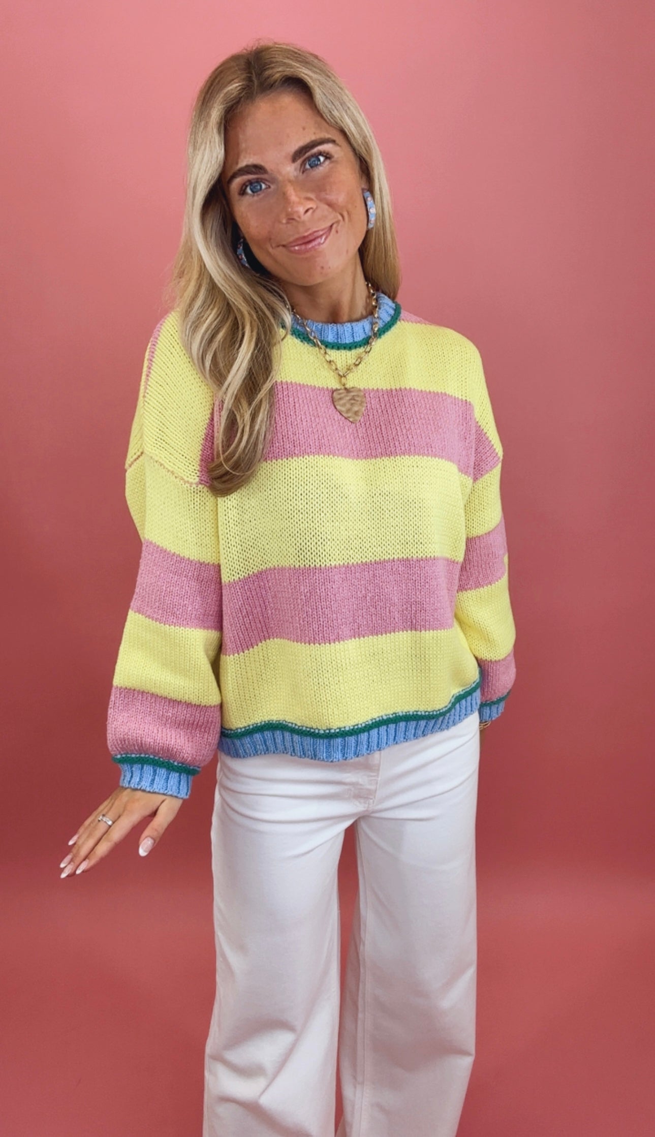 Saltwater Stroll Sweater (pink)