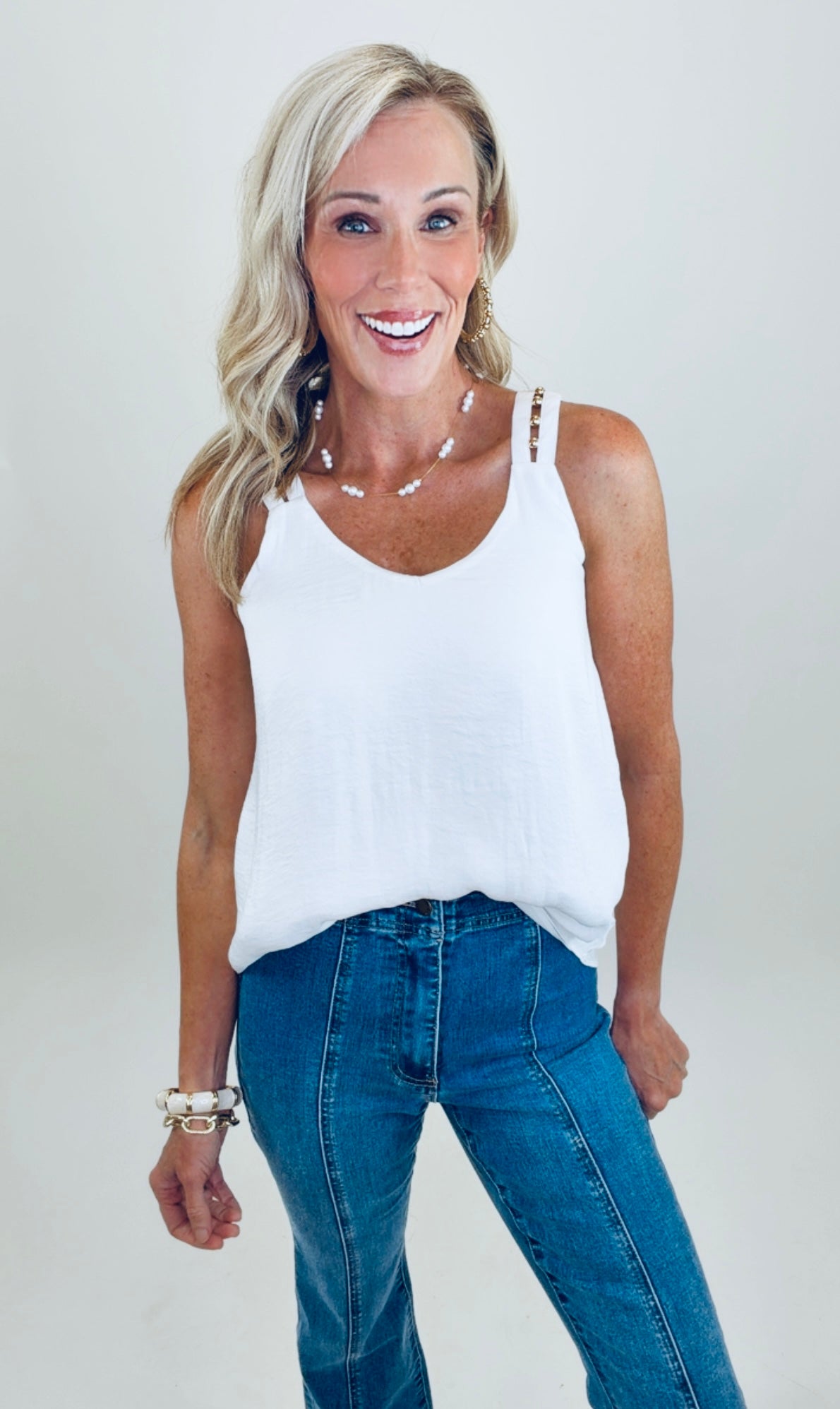 Stud Statement Tank (white)