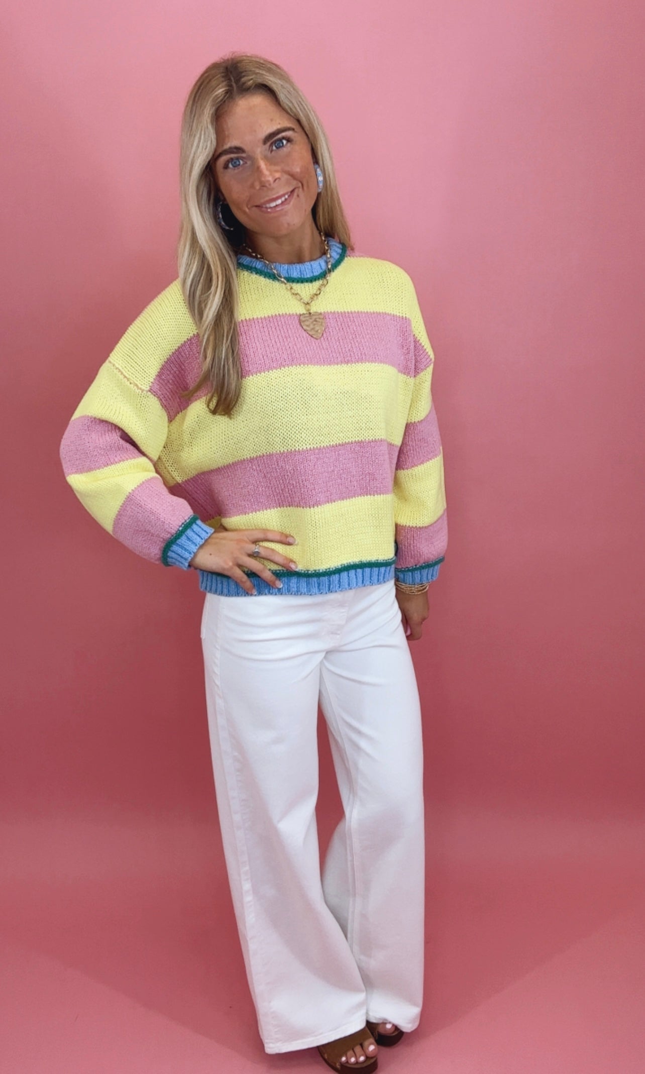Saltwater Stroll Sweater (pink)