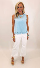 Petal Hem Tank (chambray)