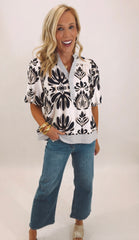 Havana Bloom Top (navy)