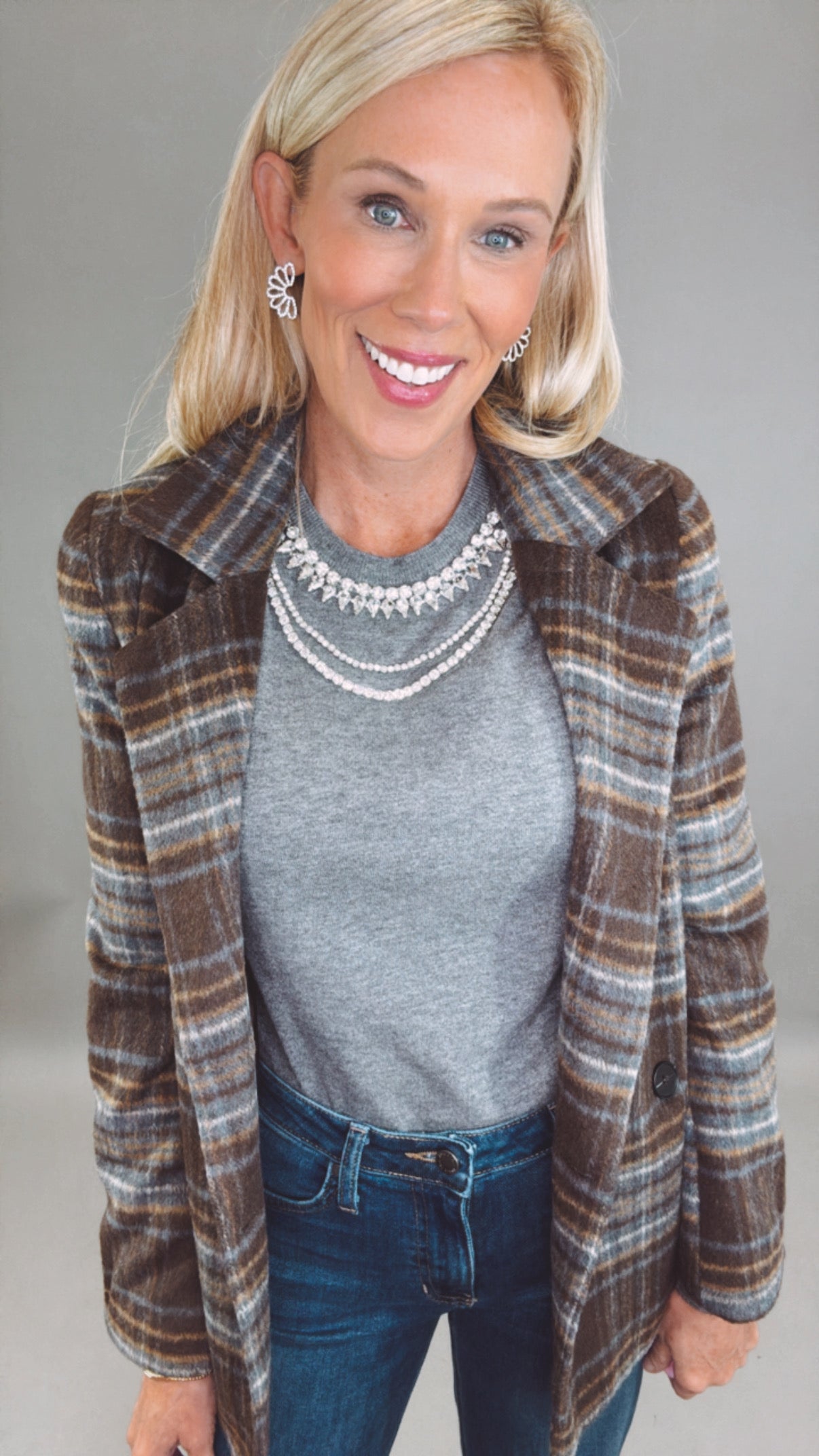 Madison Plaid Blazer