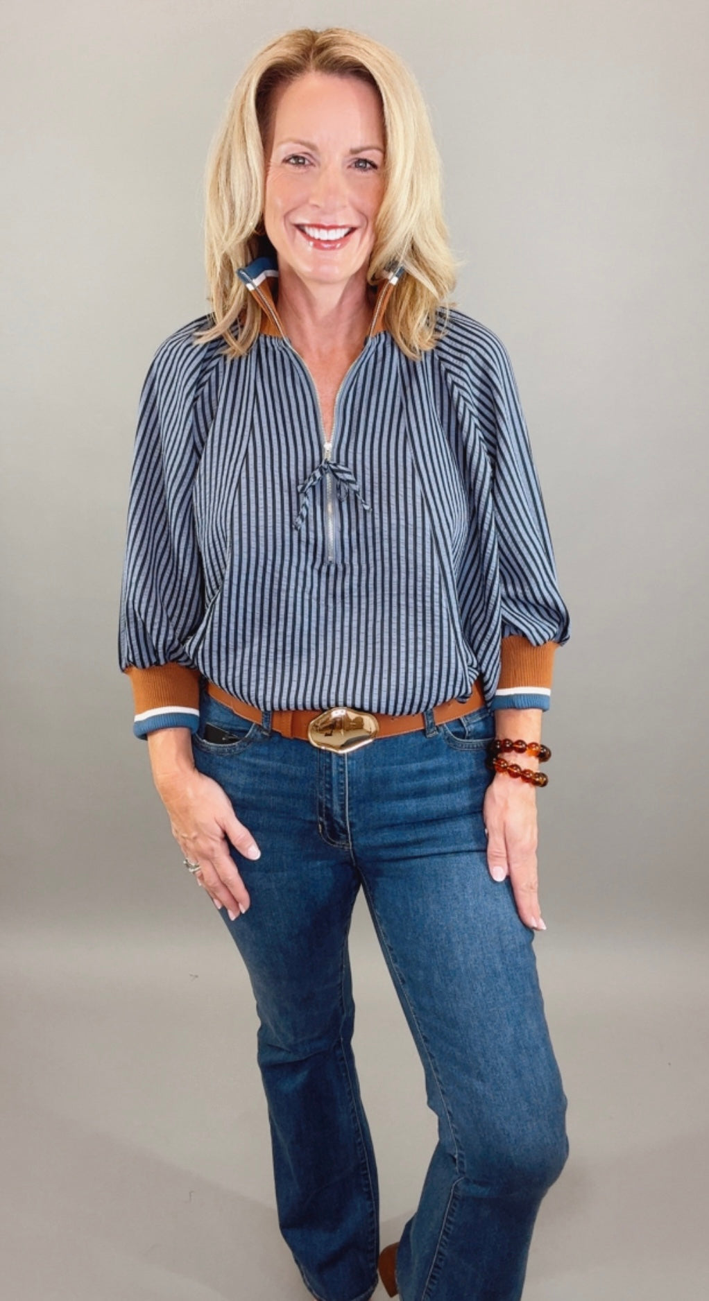 Striped Horizon Top (navy)