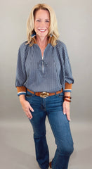 Striped Horizon Top (navy)
