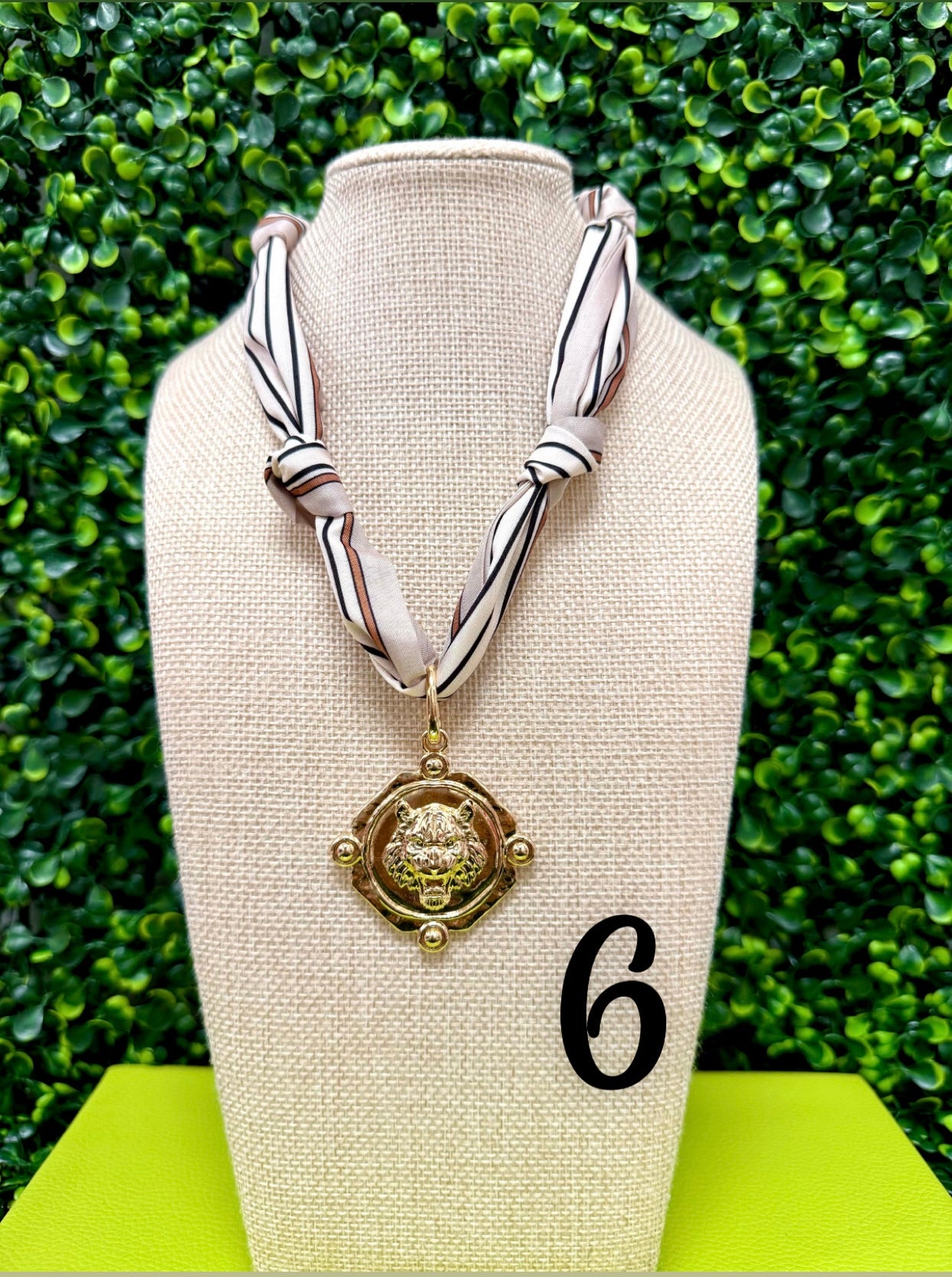 Tiger Time Scarf Necklace