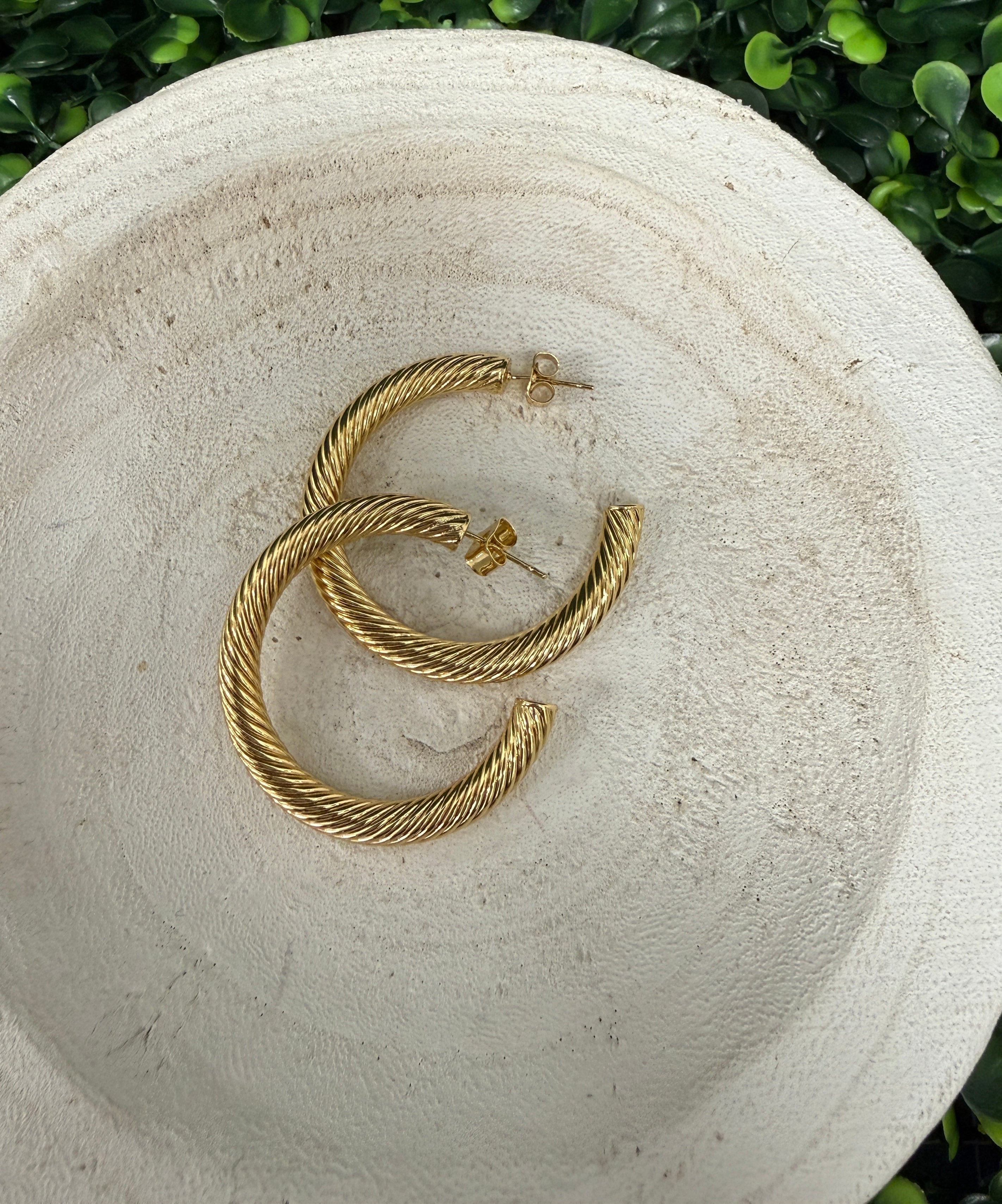 Twisted Luxe Hoop Earring