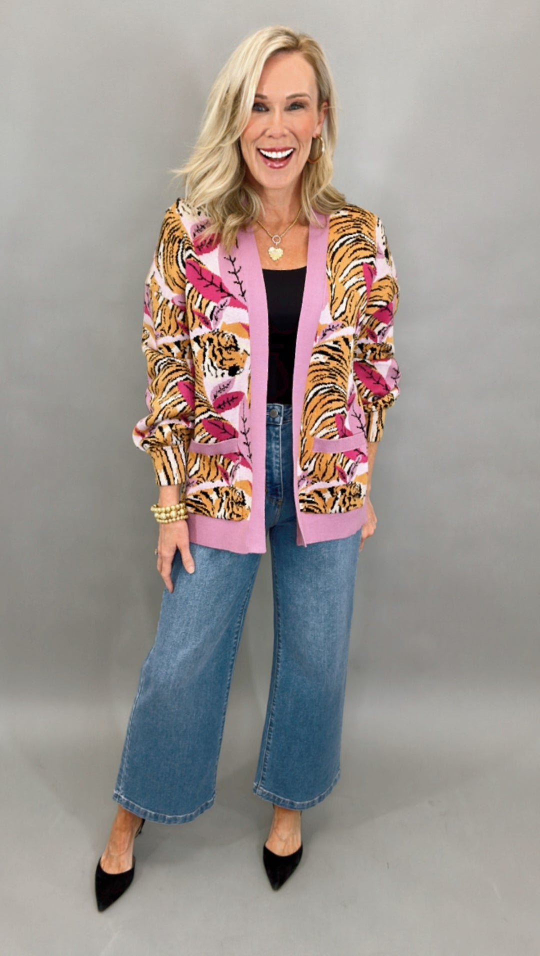 Mixed Print Cardi