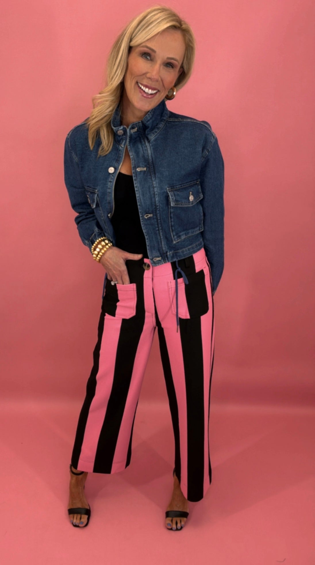 Crop Denim Jacket (med denim)