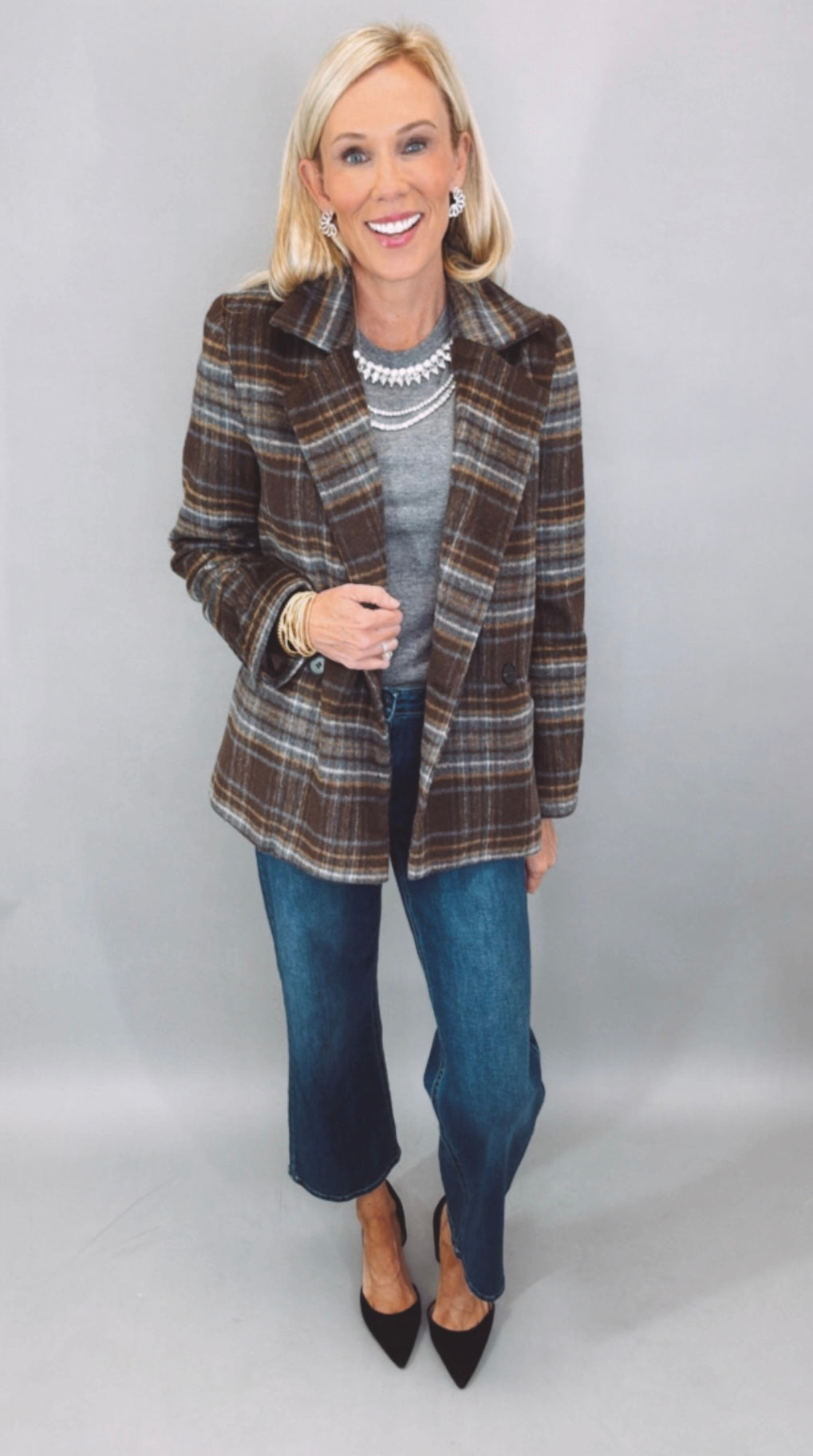 Madison Plaid Blazer