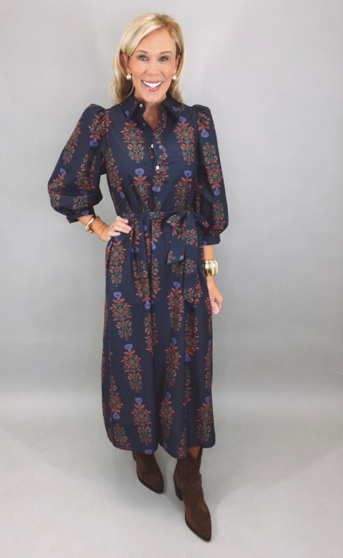 Storyline Midi Dress (navy)