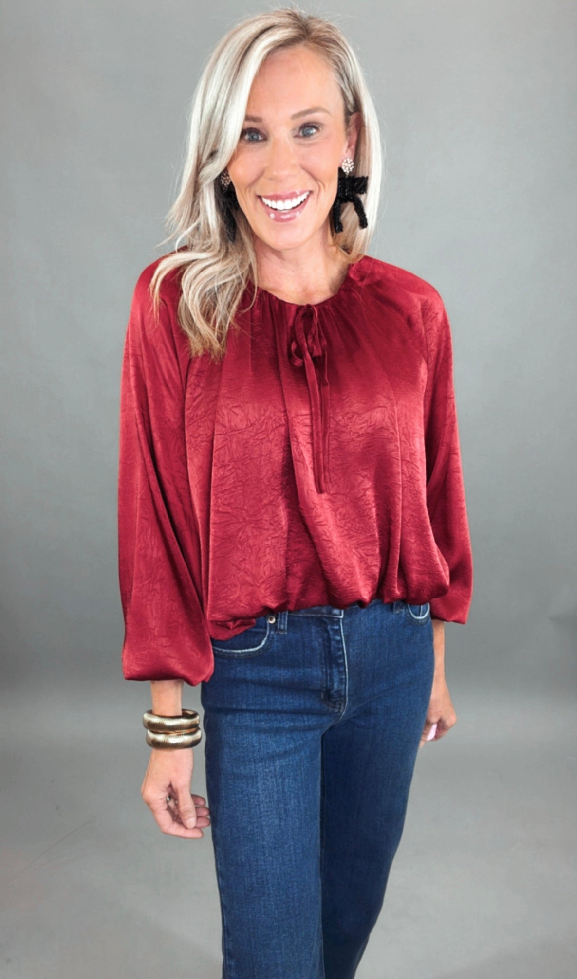 Modern Verse Blouse (crimson)