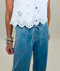 Utility Drawstring Denim