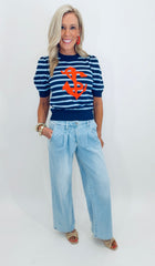 Lightweight Pleated Denim