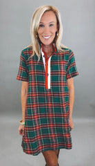 Plaid About You Dress (green)
