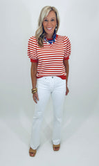 Stripe Society Top (red)